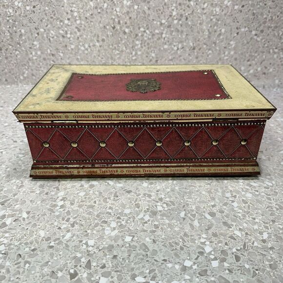 Antique Marke Teekanne Tin Tea Box Storage Canister Mid Century 50's Germany - Picture 8 of 15